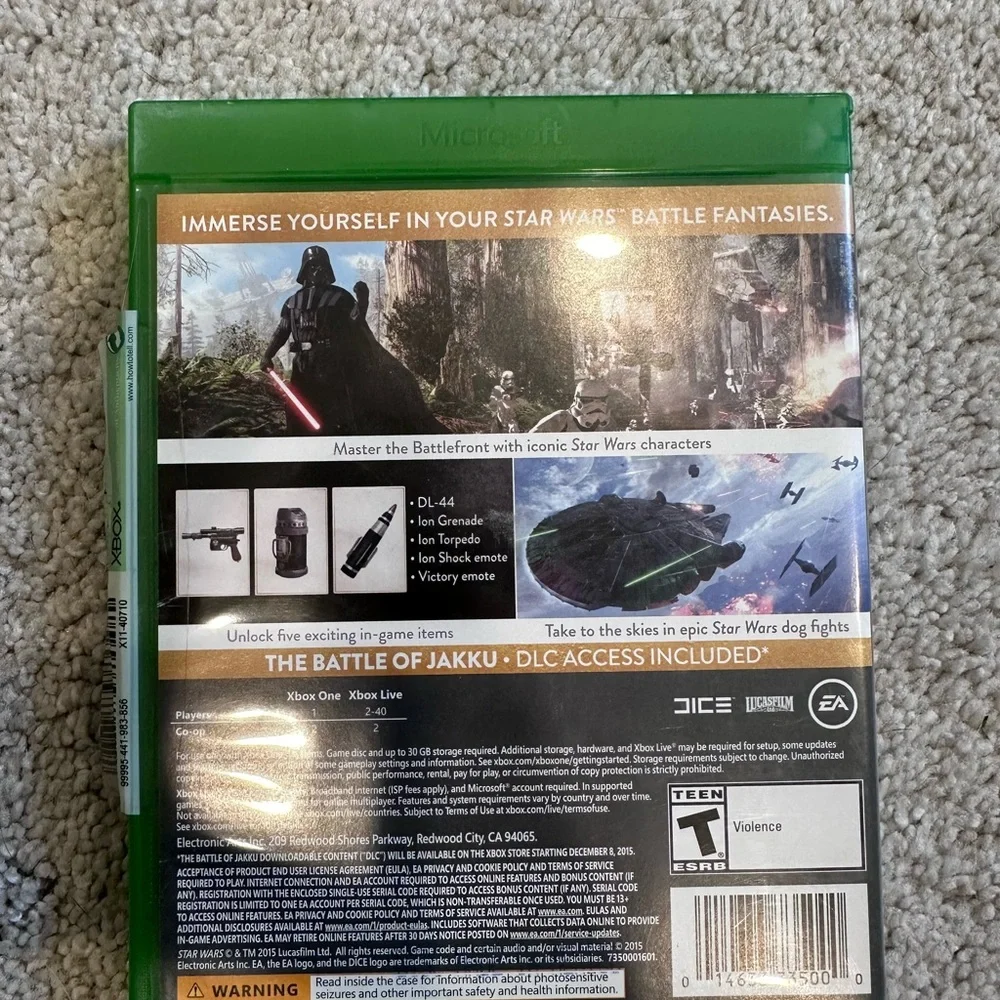 Xbox One | Star Wars Battle Front Delux Edition (2015) | Case & Game